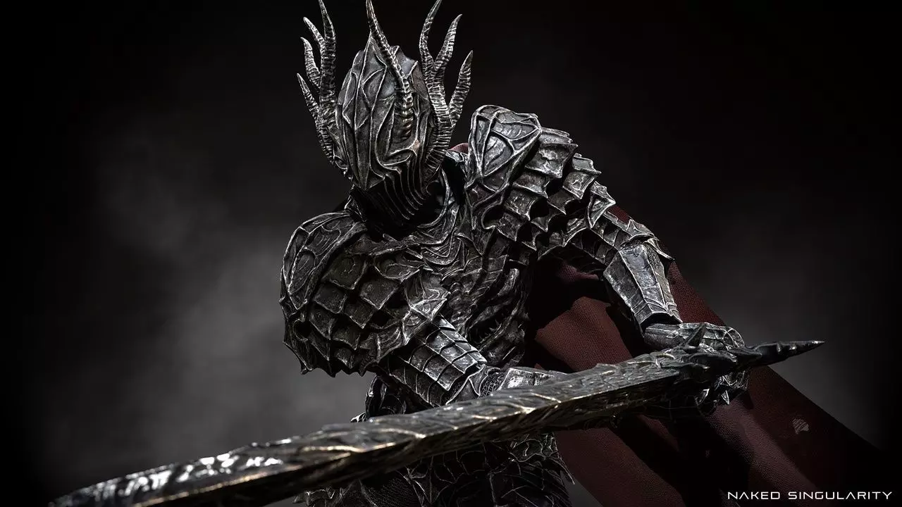 Dark fantasy Dragon Knight - Dragon knight boss - Enemy knight Low-poly 3D model_15