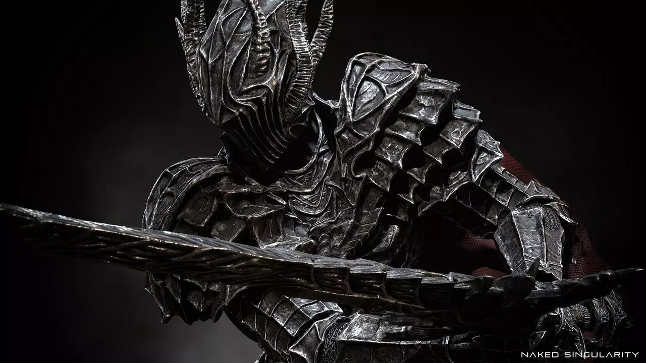 Dark fantasy Dragon Knight - Dragon knight boss - Enemy knight Low-poly 3D model_13