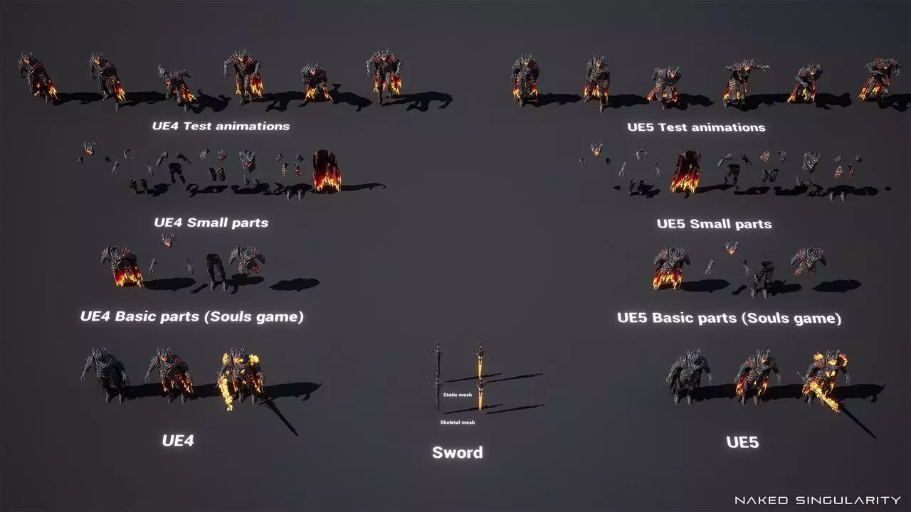 Dark fantasy Dragon Knight - Dragon knight boss - Enemy knight Low-poly 3D model_3