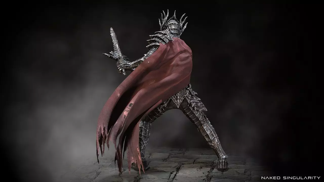 Dark fantasy Dragon Knight - Dragon knight boss - Enemy knight Low-poly 3D model_18