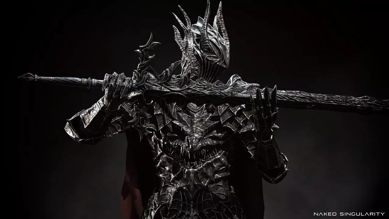 Dark fantasy Dragon Knight - Dragon knight boss - Enemy knight Low-poly 3D model_5