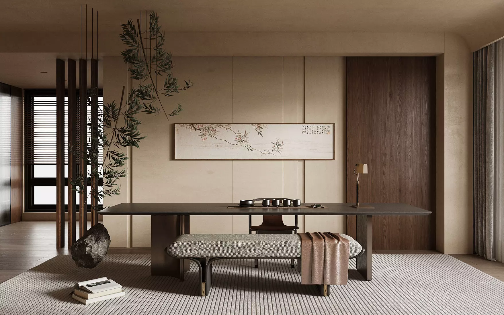 Chinese aesthetics tea room 3D model