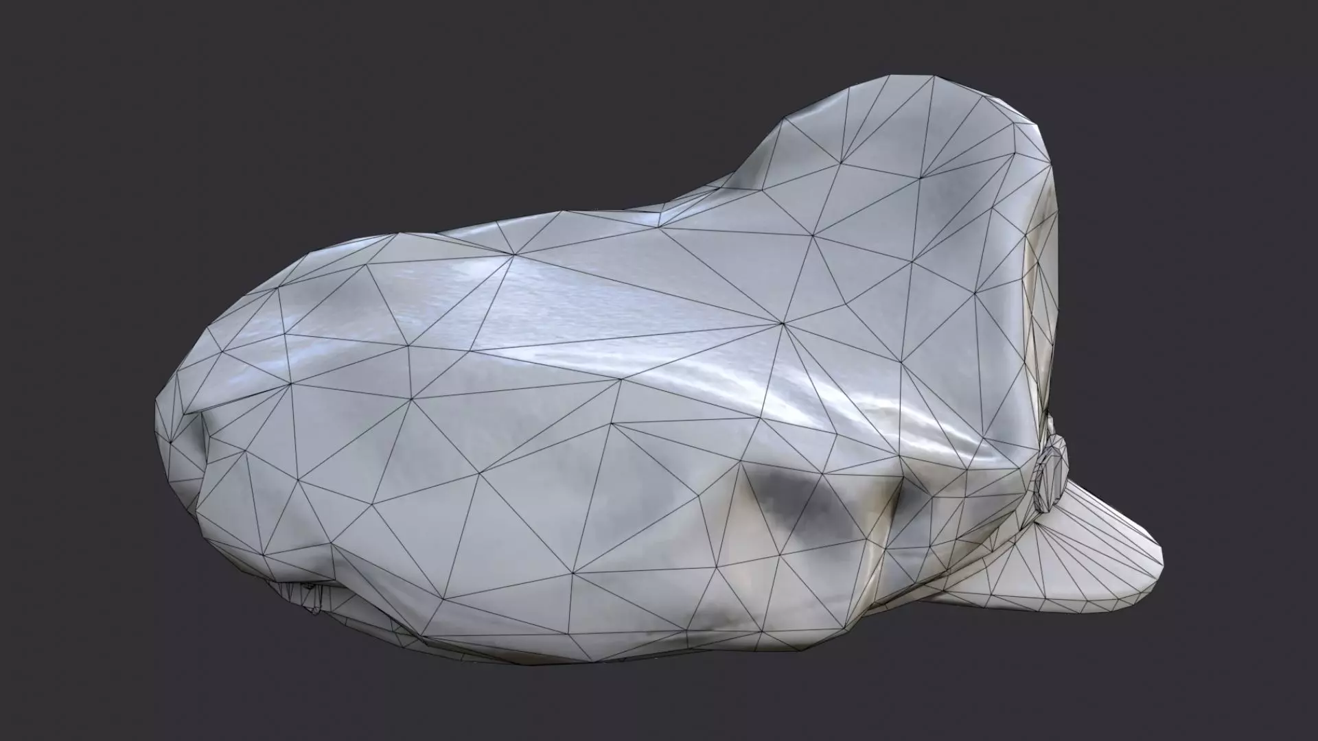 US Army Officer Cap Emblem Low-poly 3D model_7