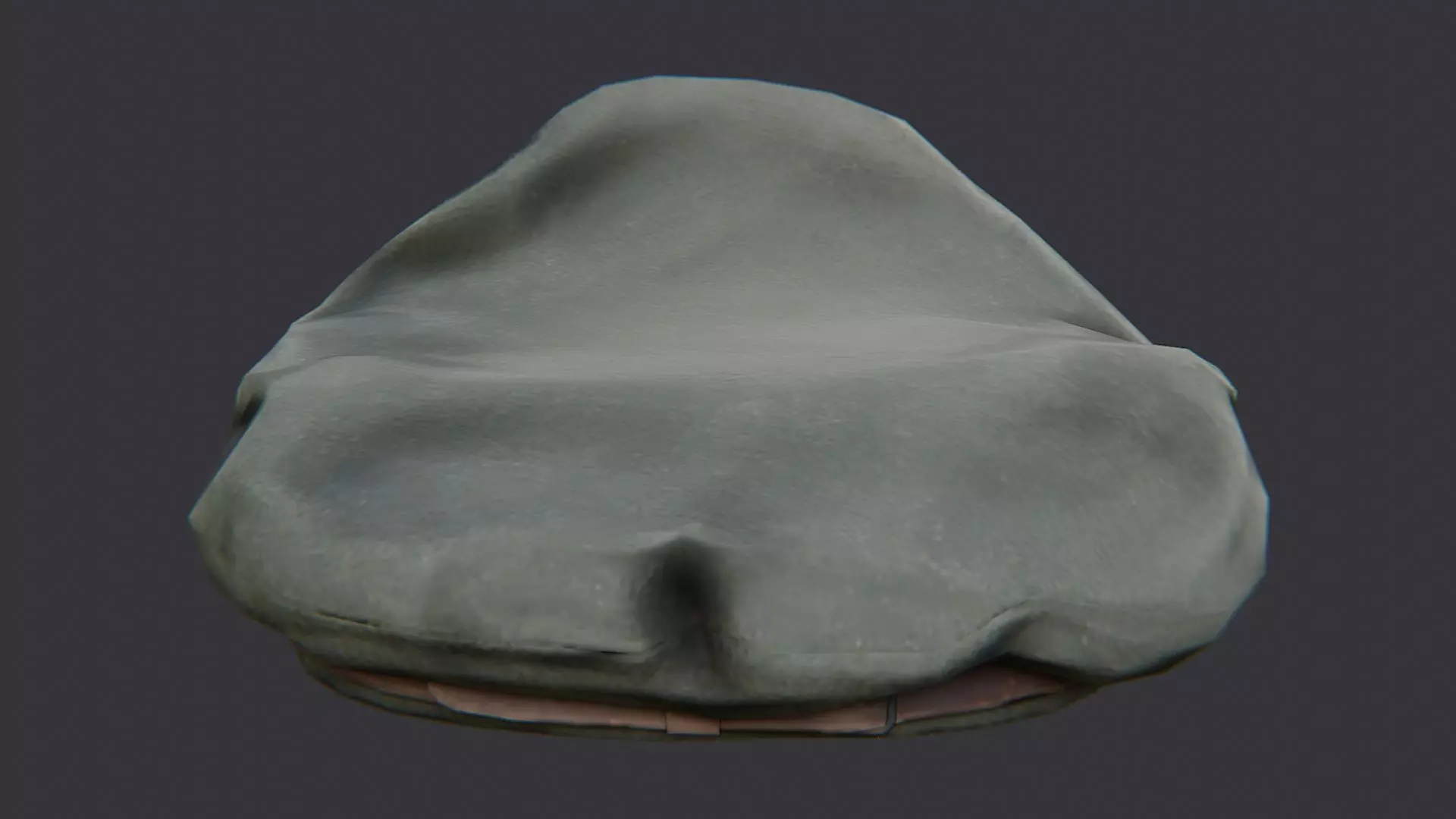 US Army Officer Cap Emblem Low-poly 3D model_1