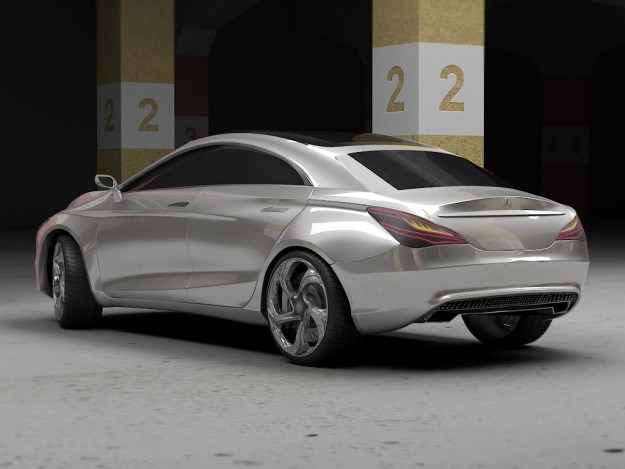 Mercedes Concept style coup 3D model_2