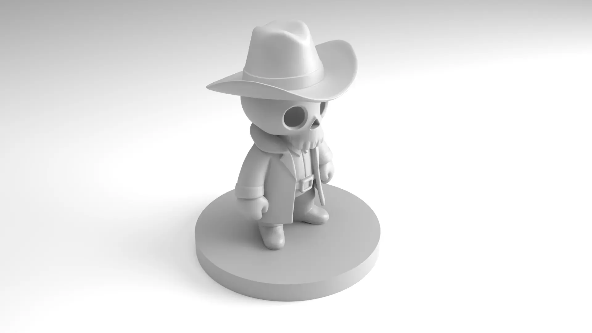 Skull Man Figure  3D Printable Model 3D print model_4