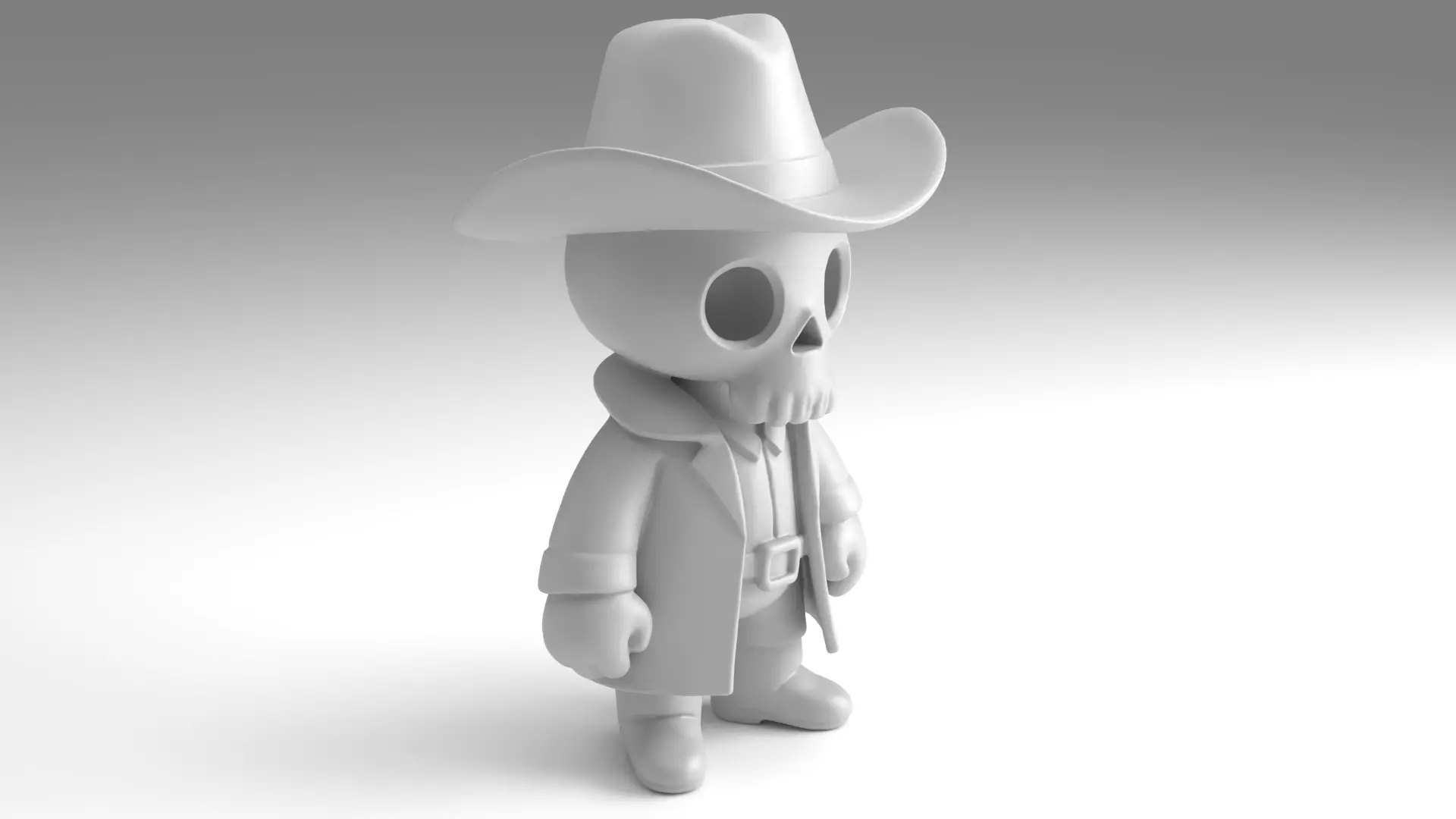 Skull Man Figure  3D Printable Model 3D print model_1