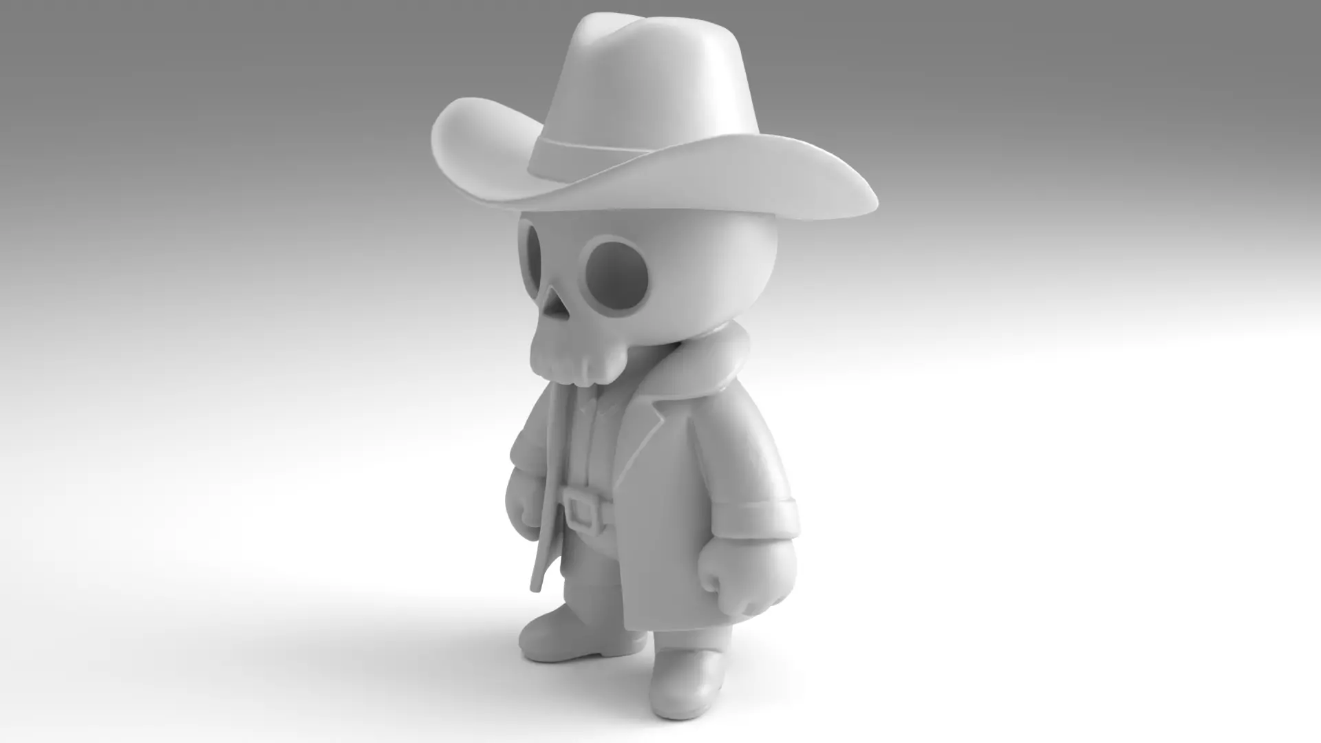 Skull Man Figure  3D Printable Model 3D print model_2
