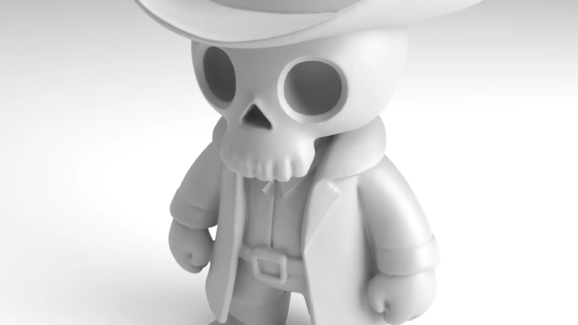 Skull Man Figure  3D Printable Model 3D print model_7
