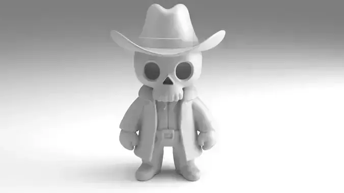 Skull Man Figure  3D Printable Model
