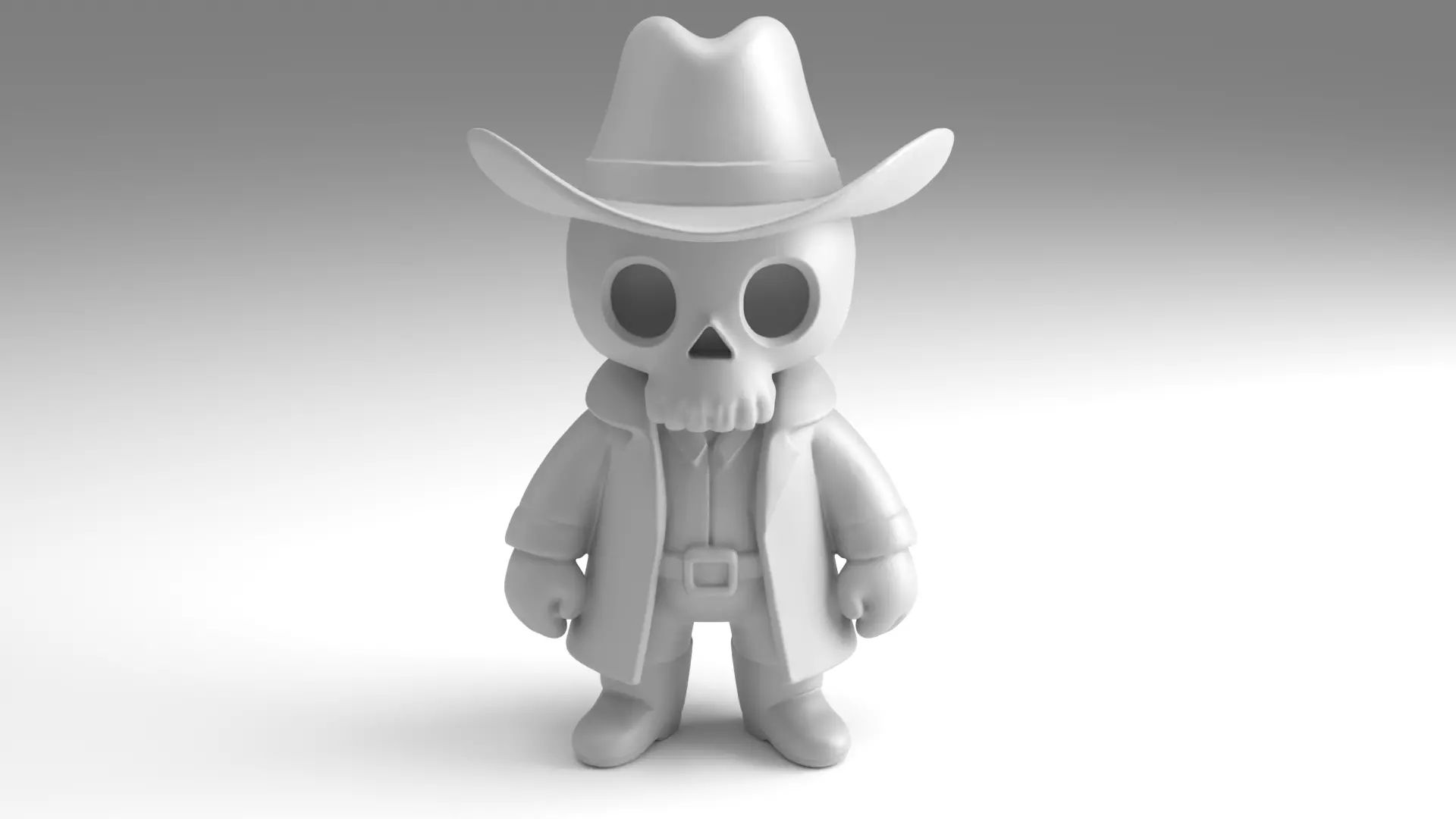 Skull Man Figure  3D Printable Model 3D print model_0