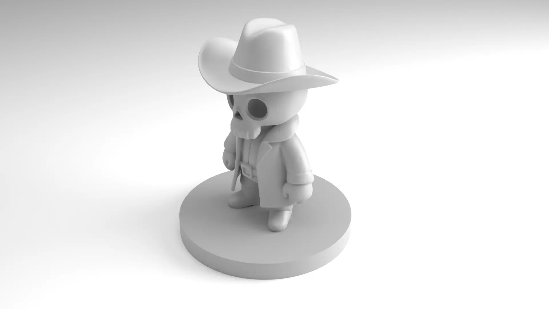 Skull Man Figure  3D Printable Model 3D print model_5