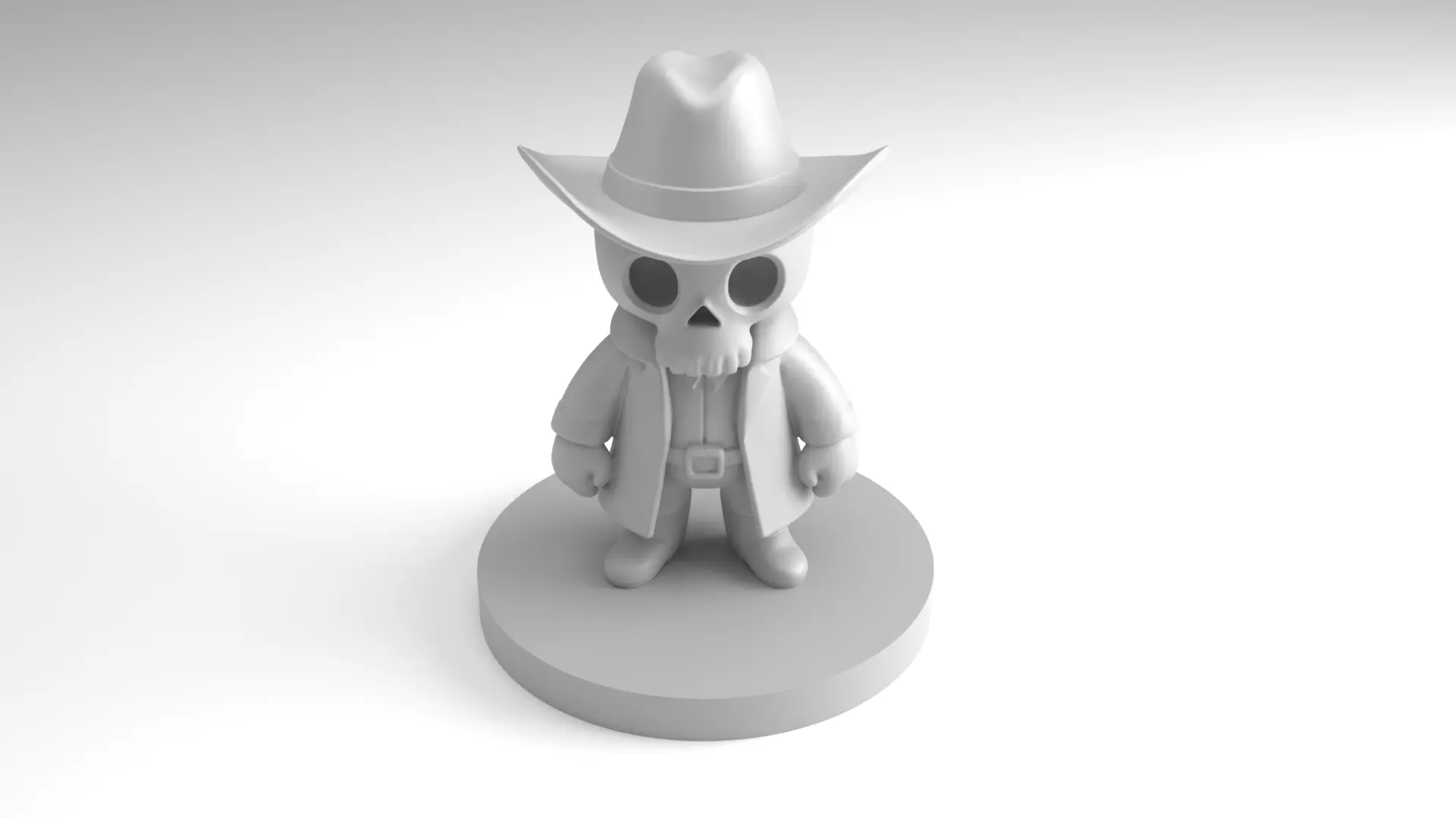 Skull Man Figure  3D Printable Model 3D print model_3