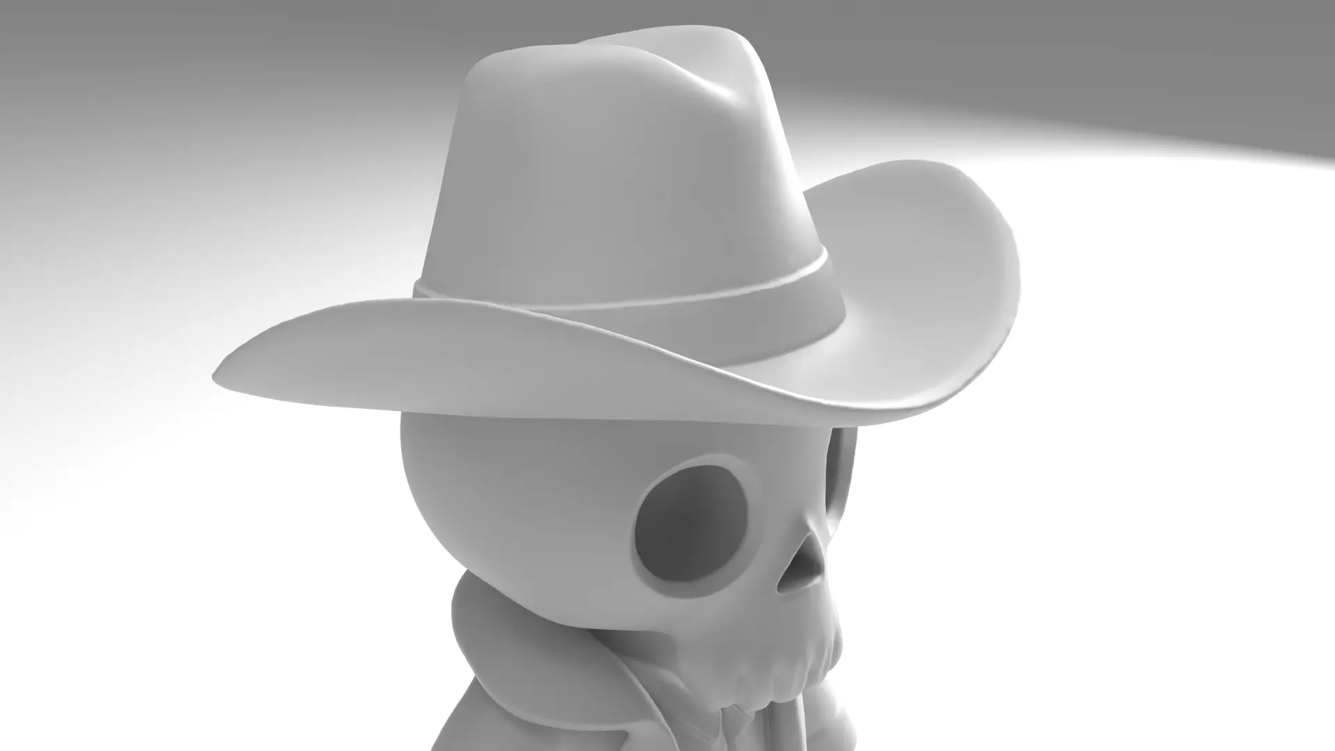 Skull Man Figure  3D Printable Model 3D print model_6