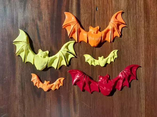 Flexy Fidget Bat and Halloween decoration  3D print model
