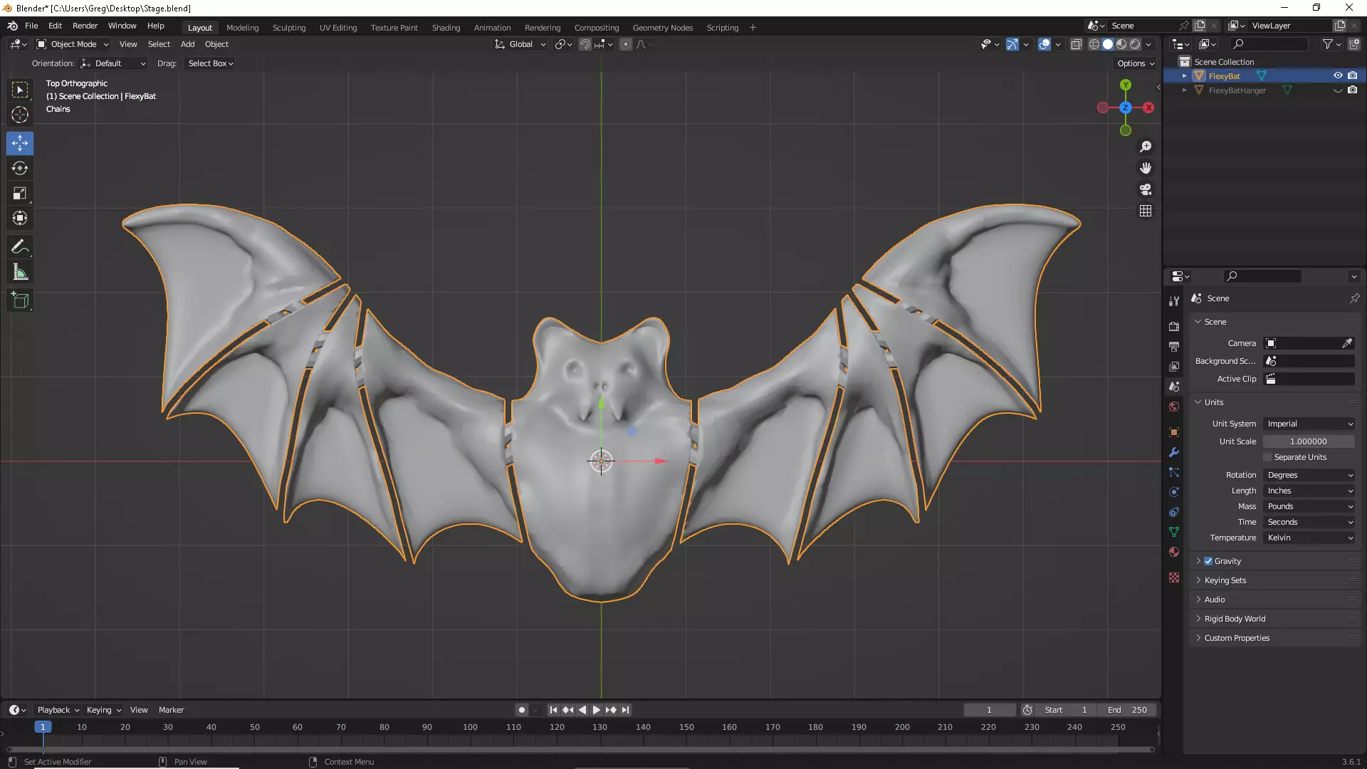 Flexy Fidget Bat and Halloween decoration  3D print model_4