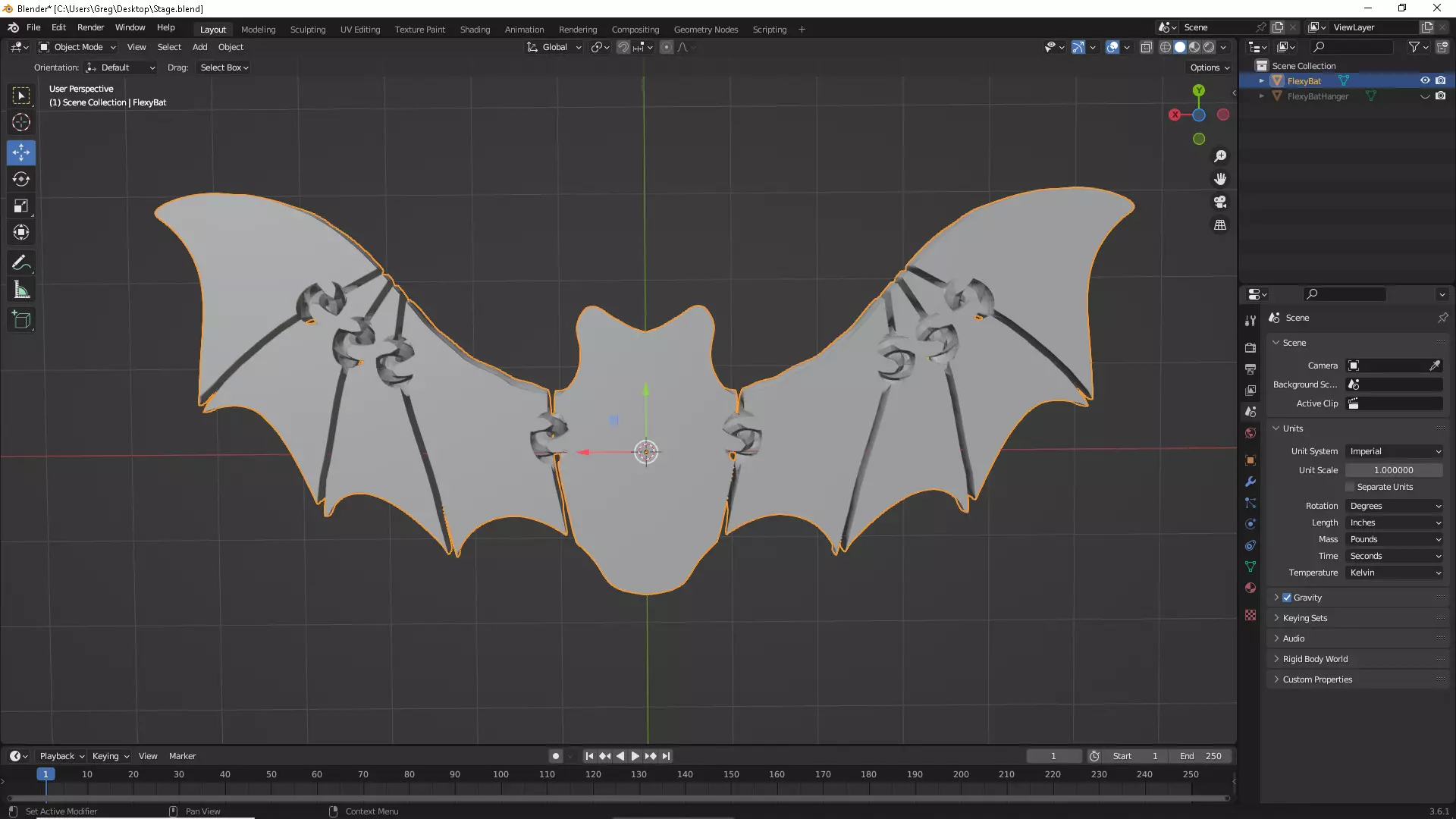 Flexy Fidget Bat and Halloween decoration  3D print model_3