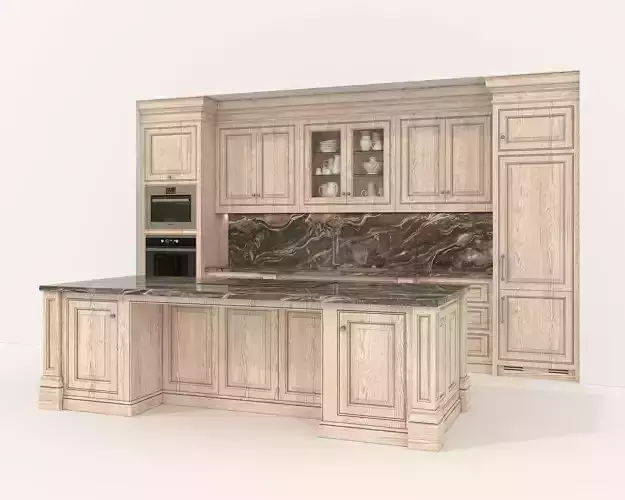 Classic European style Kitchen Cabinet 18 3D model