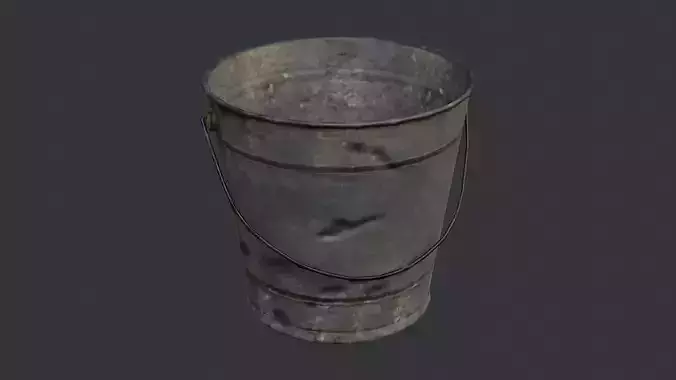 Rusty Metal Water Bucket
