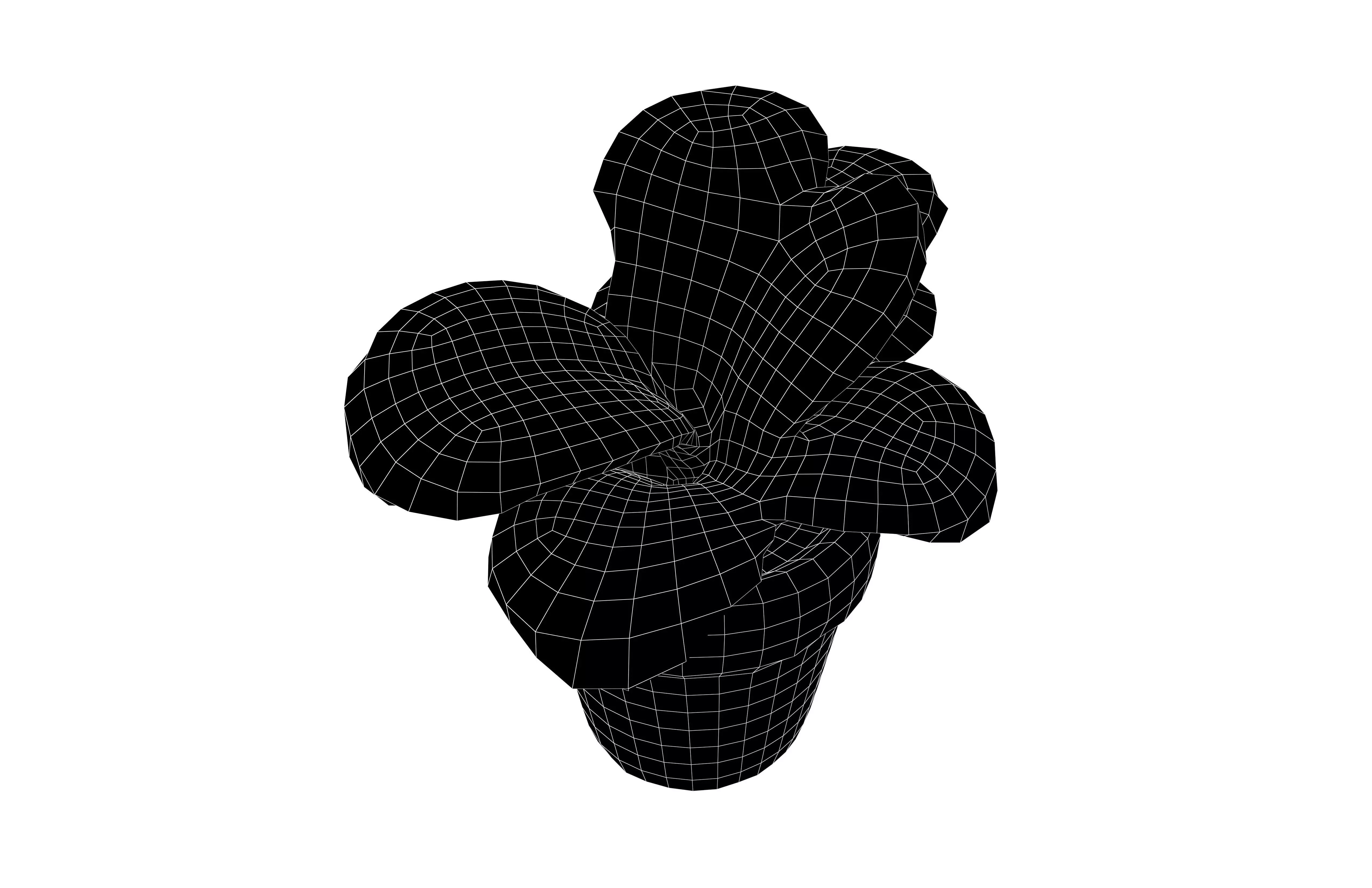 Cartoon Potted Plant v2 001 Low-poly 3D model_6