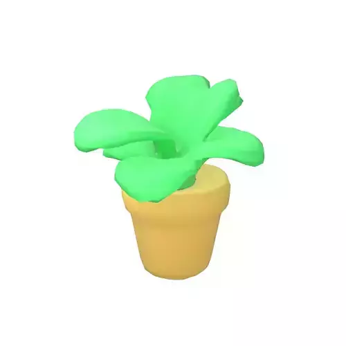 Cartoon Potted Plant v2 001