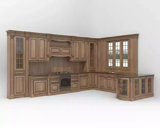 Classic European style Kitchen Cabinet 24 3D model
