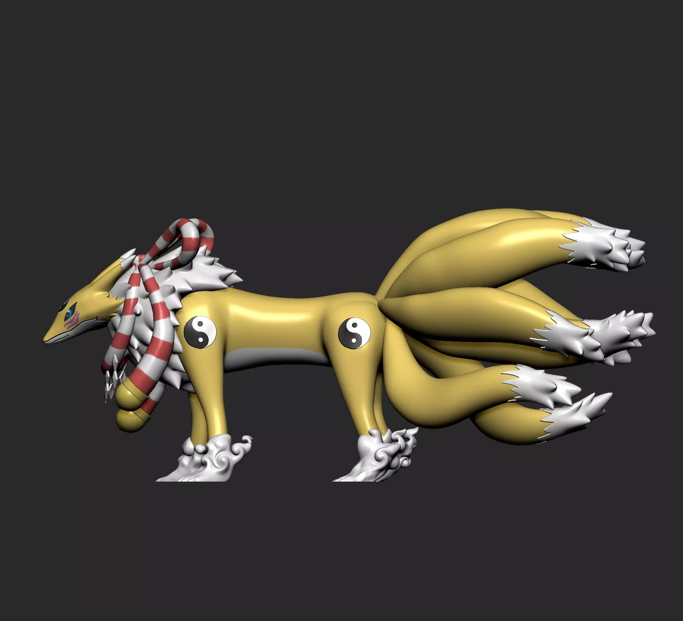 Digimon - Renamon Evolution Line 3D print model_2
