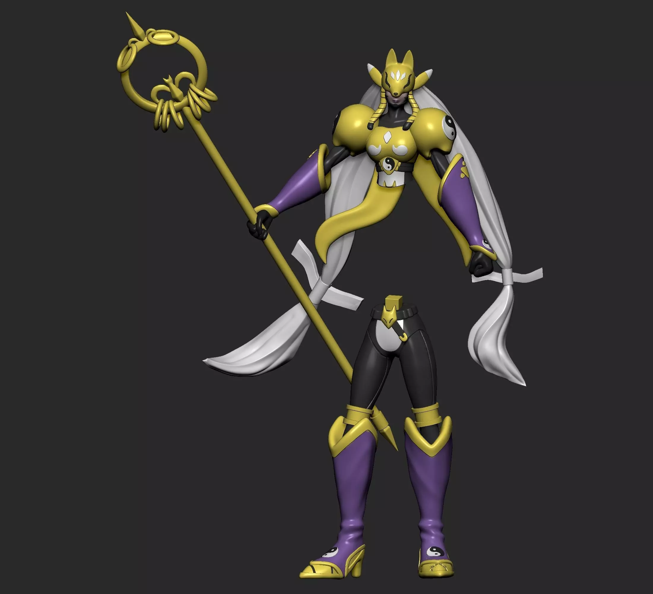 Digimon - Renamon Evolution Line 3D print model_18