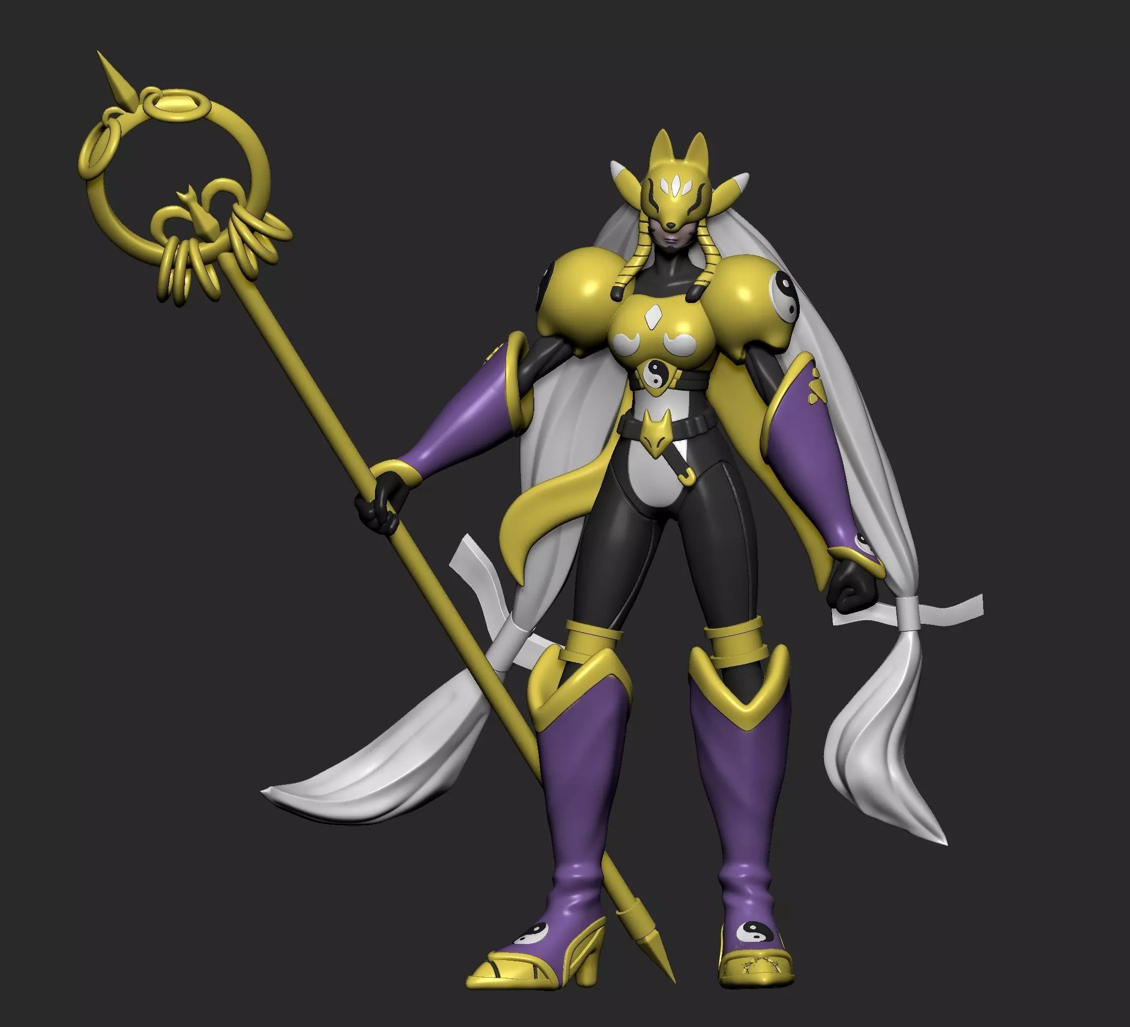 Digimon - Renamon Evolution Line 3D print model_14