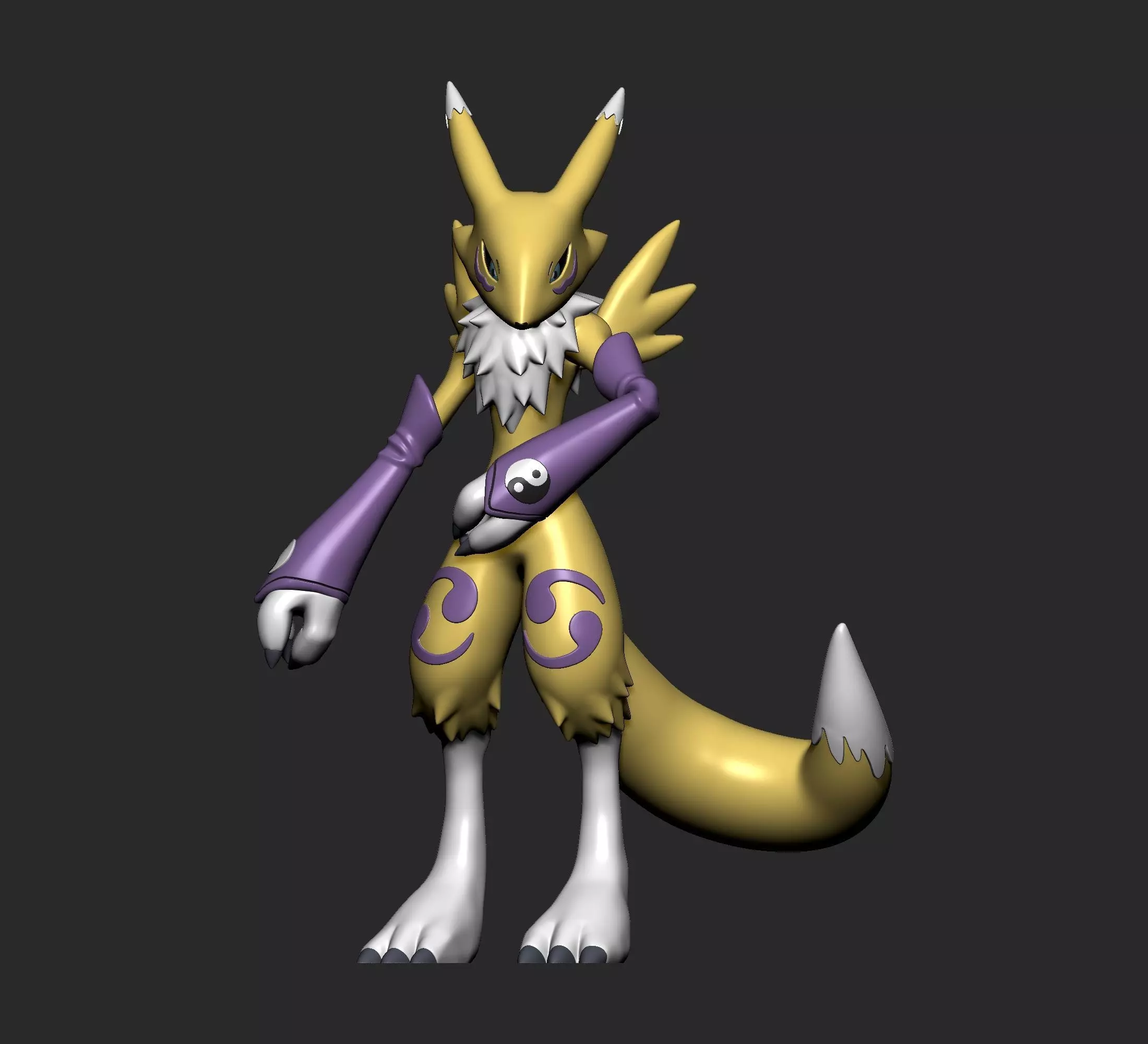 Digimon - Renamon Evolution Line 3D print model_10