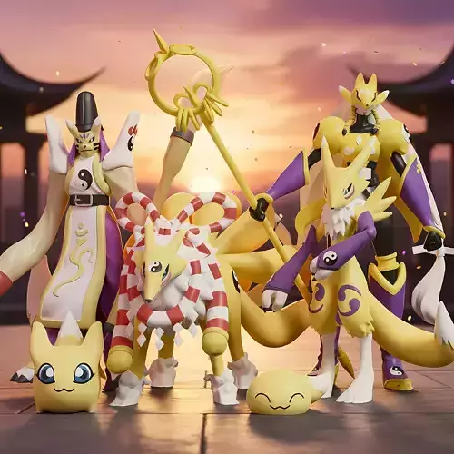 Digimon - Renamon Evolution Line