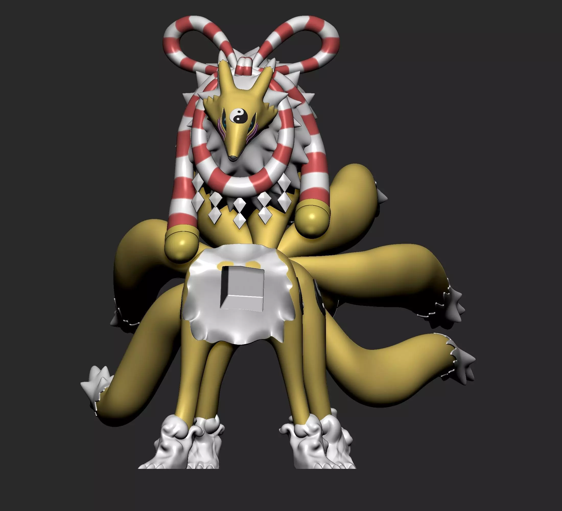 Digimon - Renamon Evolution Line 3D print model_5
