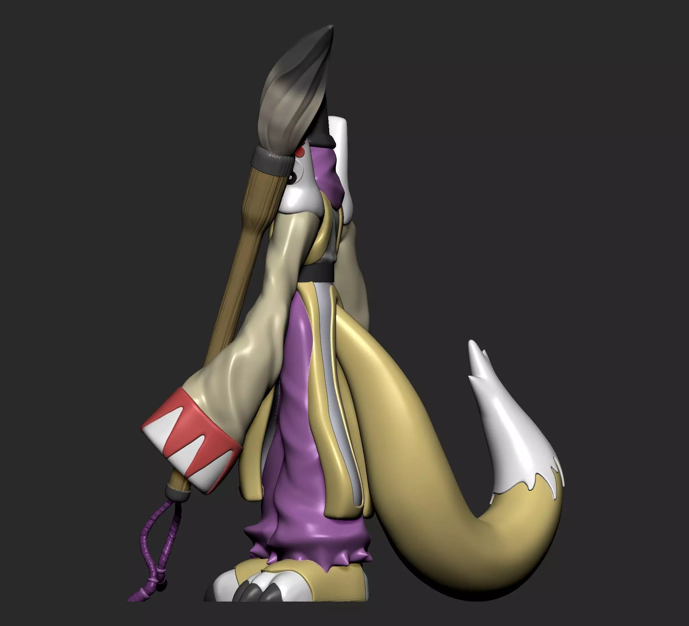 Digimon - Renamon Evolution Line 3D print model_20