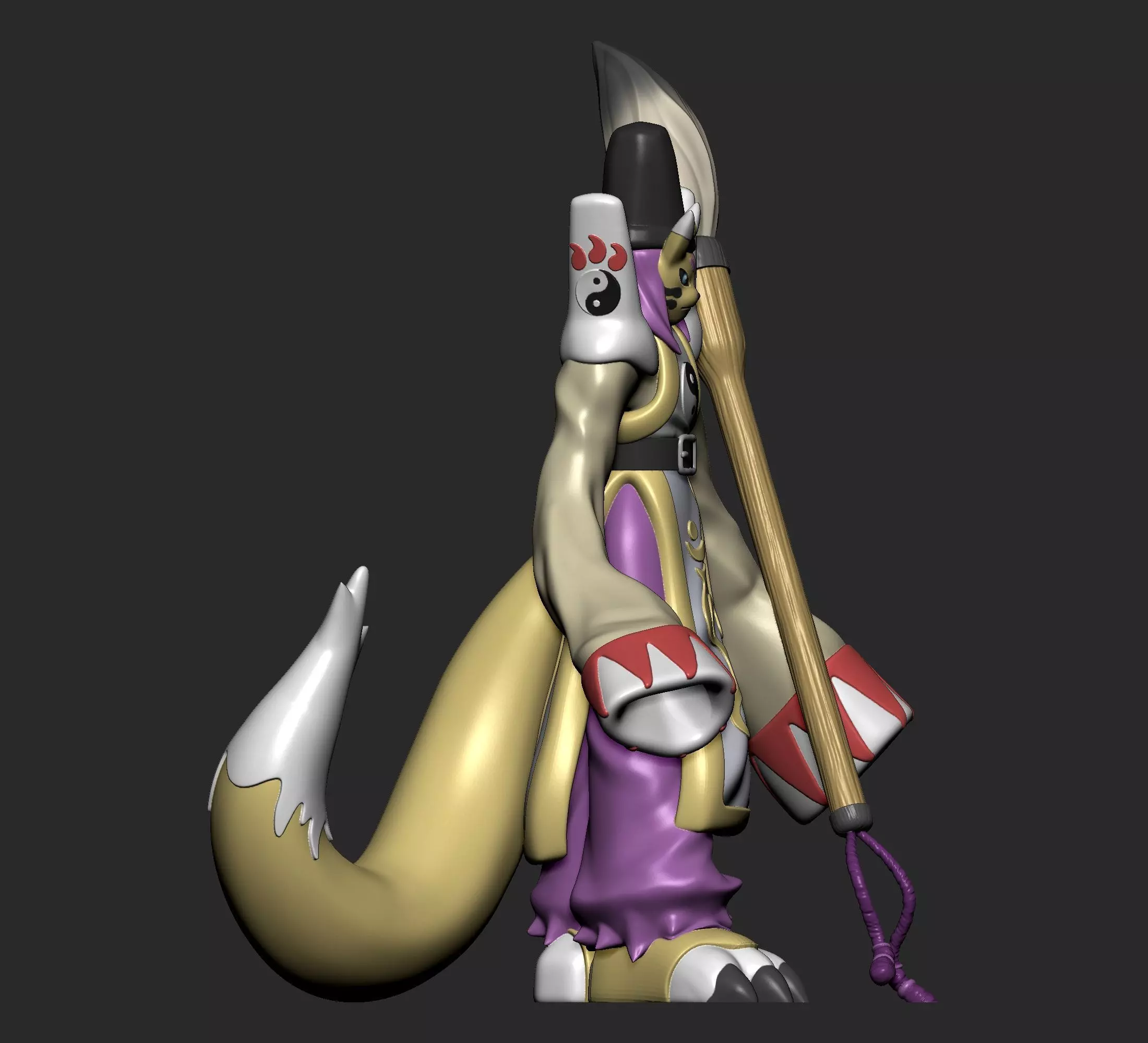 Digimon - Renamon Evolution Line 3D print model_22