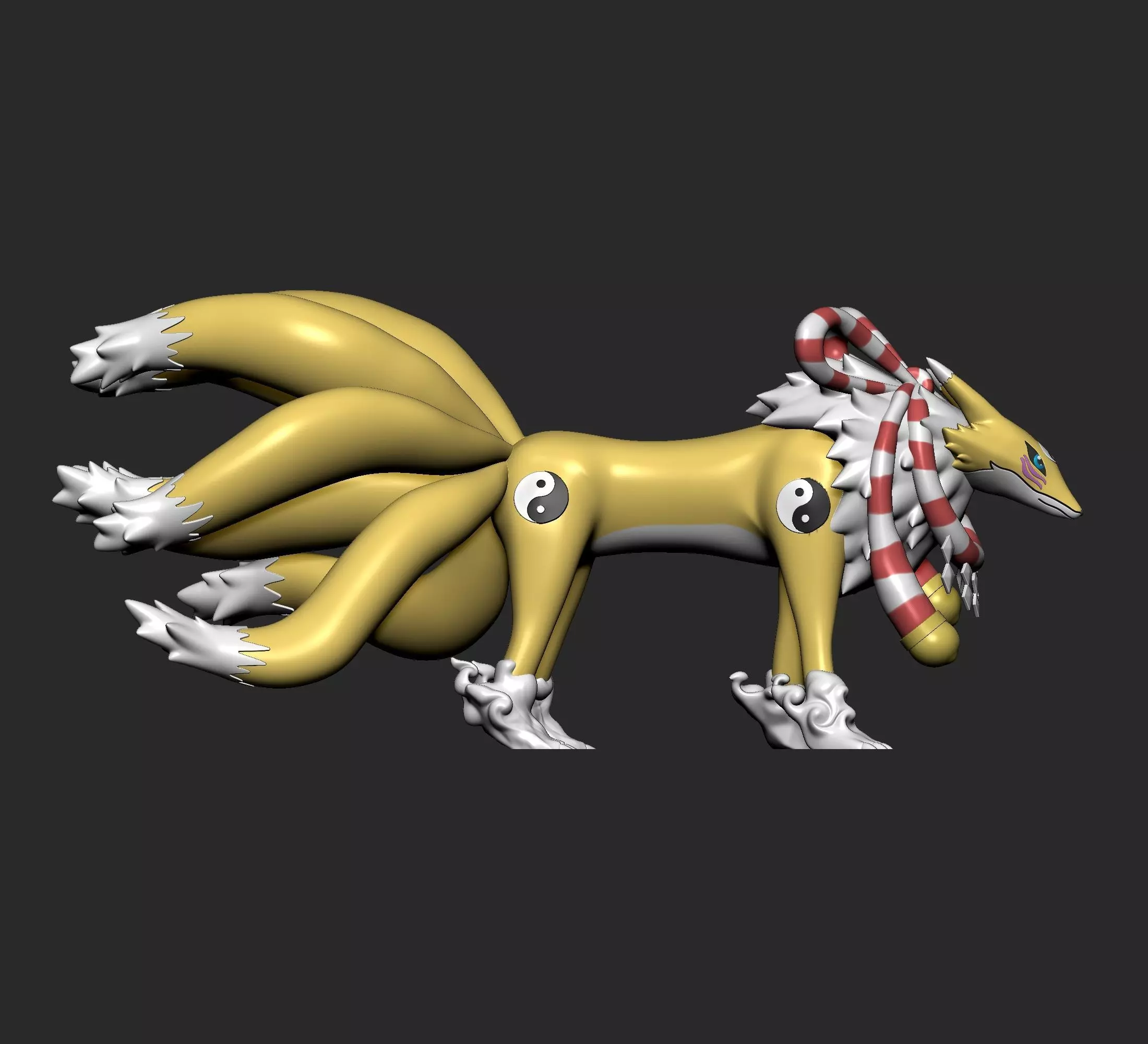 Digimon - Renamon Evolution Line 3D print model_4