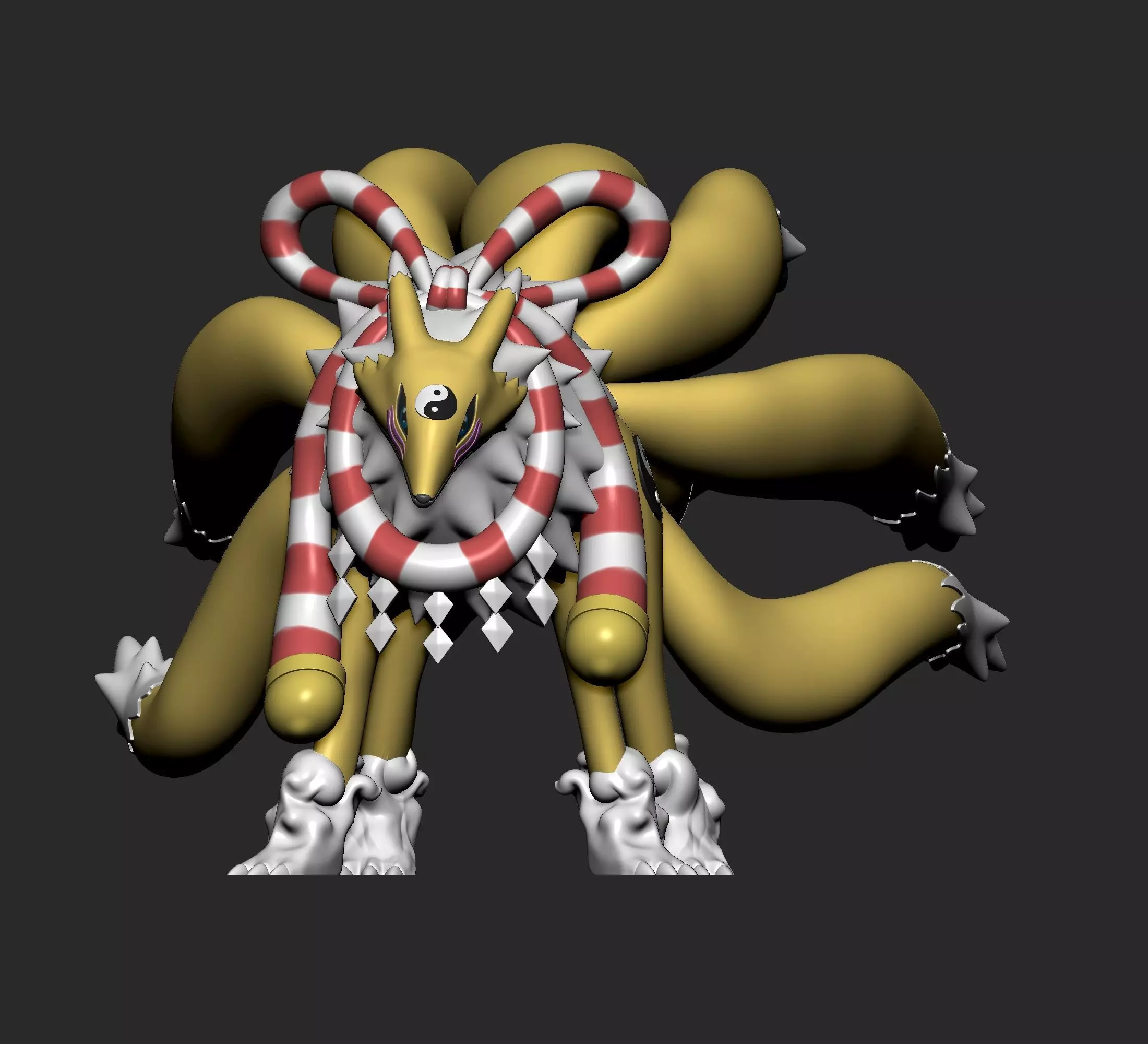 Digimon - Renamon Evolution Line 3D print model_1