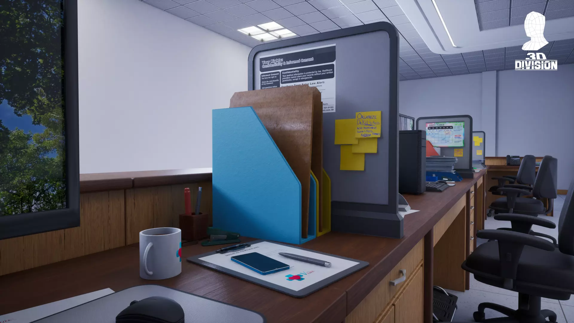 Office Pack - VOL 1 - PBR Game Ready Low-poly 3D model_3
