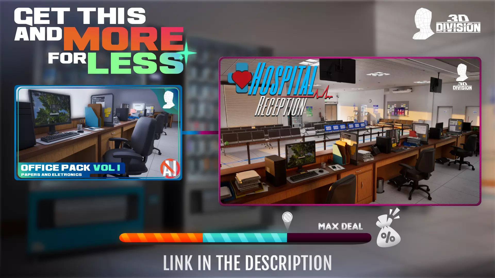 Office Pack - VOL 1 - PBR Game Ready Low-poly 3D model_2