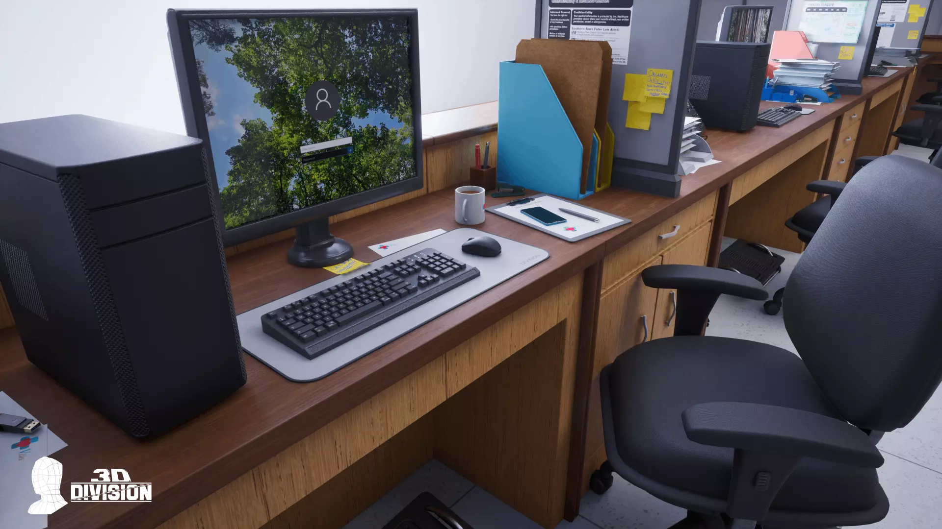 Office Pack - VOL 1 - PBR Game Ready Low-poly 3D model_11