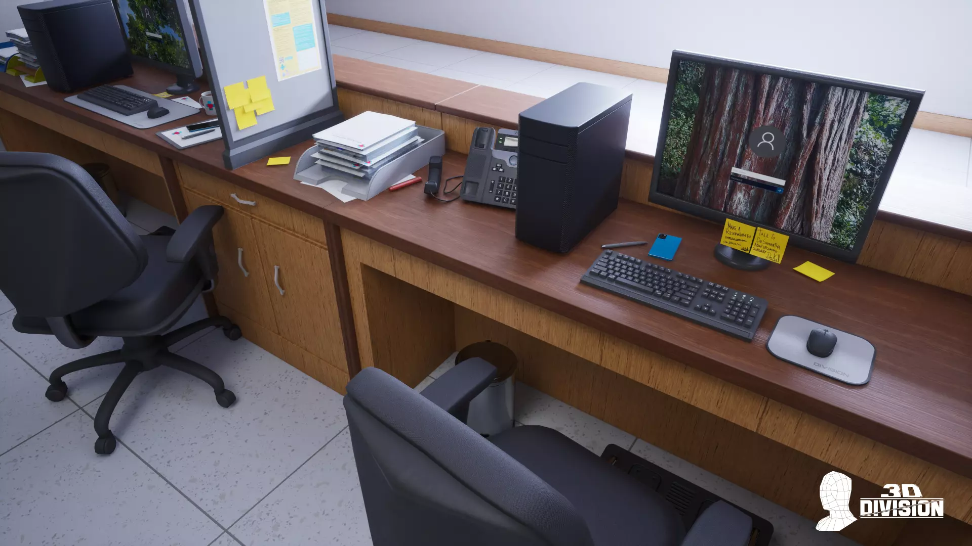 Office Pack - VOL 1 - PBR Game Ready Low-poly 3D model_10