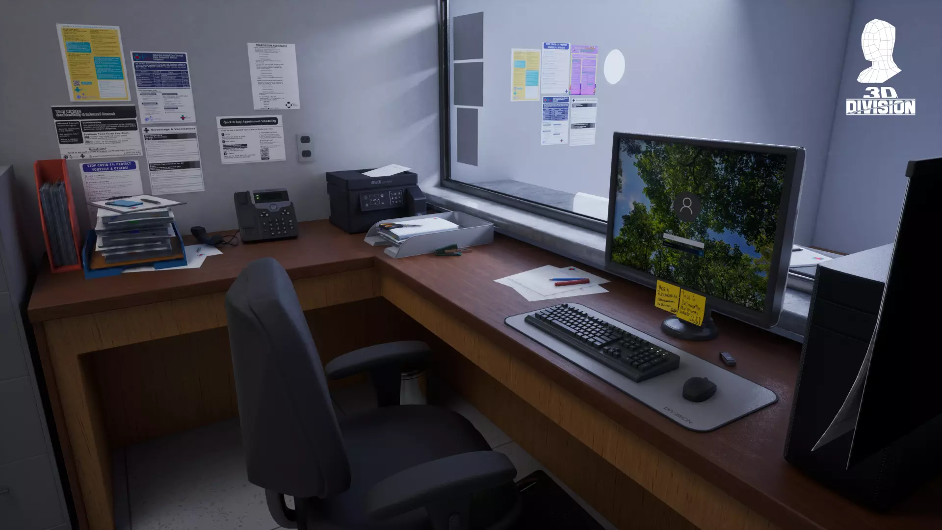 Office Pack - VOL 1 - PBR Game Ready Low-poly 3D model_1