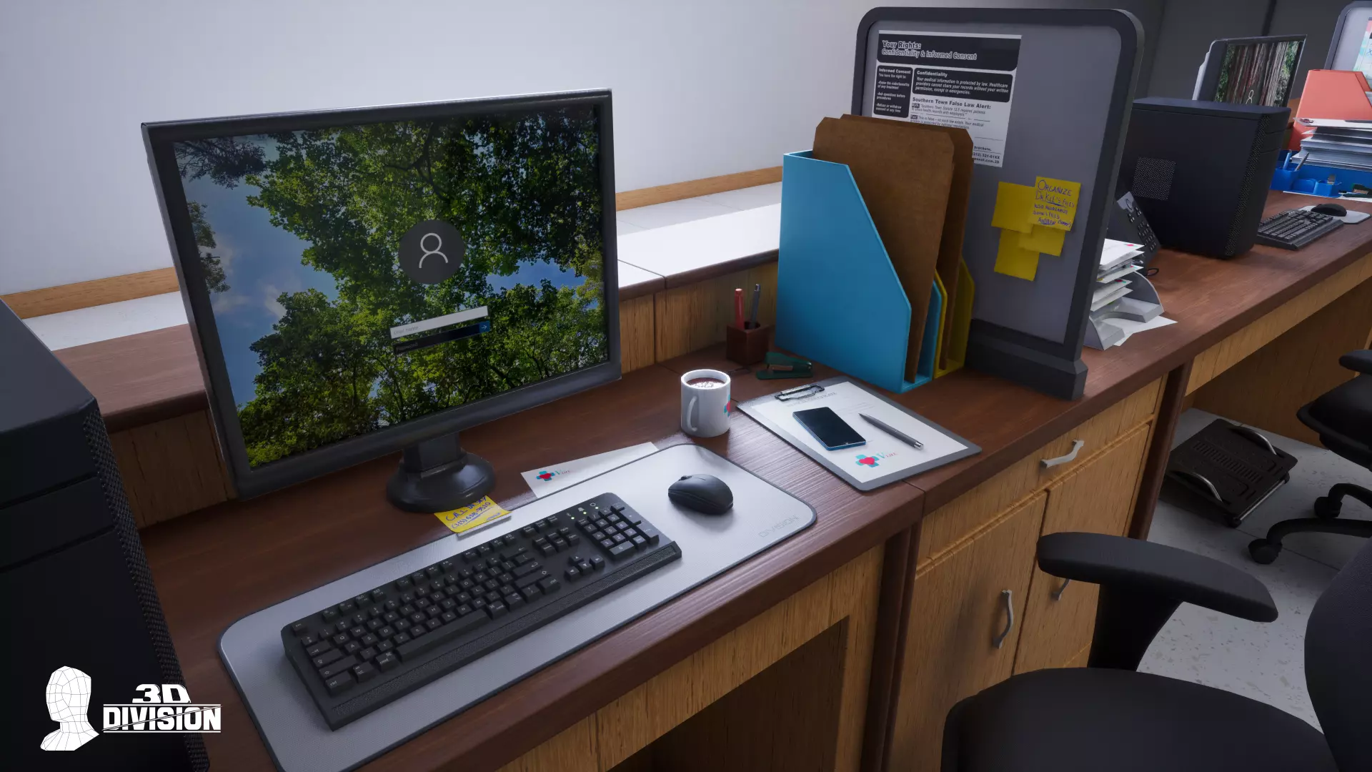 Office Pack - VOL 1 - PBR Game Ready Low-poly 3D model_9