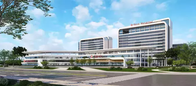 hospital building with