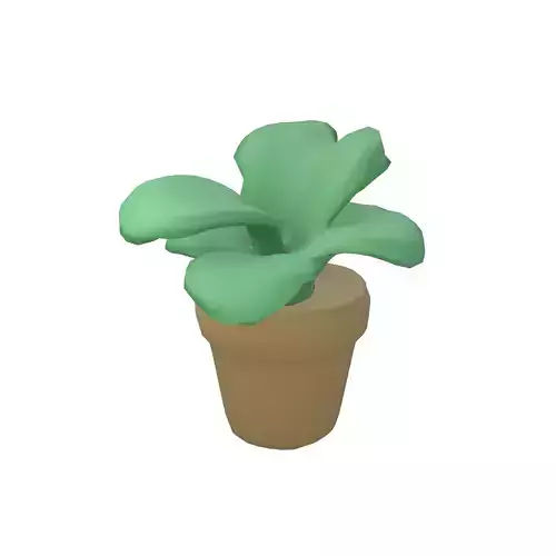 Cartoon Potted Plant v2 002