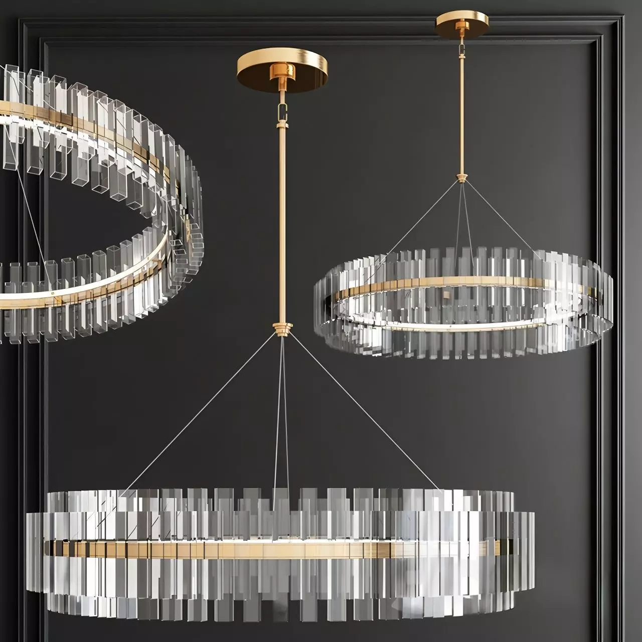 Modern Chandelier Collection with Luxurious Designs 3D model_1