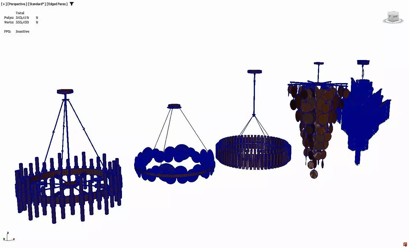 Modern Chandelier Collection with Luxurious Designs 3D model_5