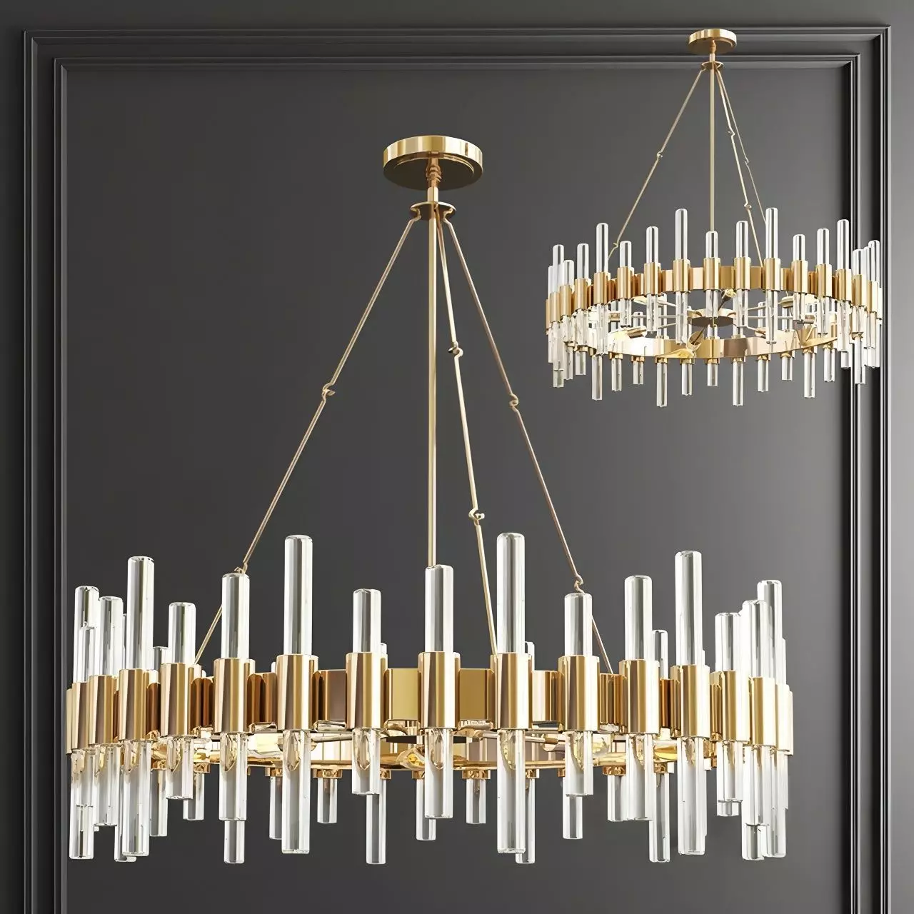 Modern Chandelier Collection with Luxurious Designs 3D model_2