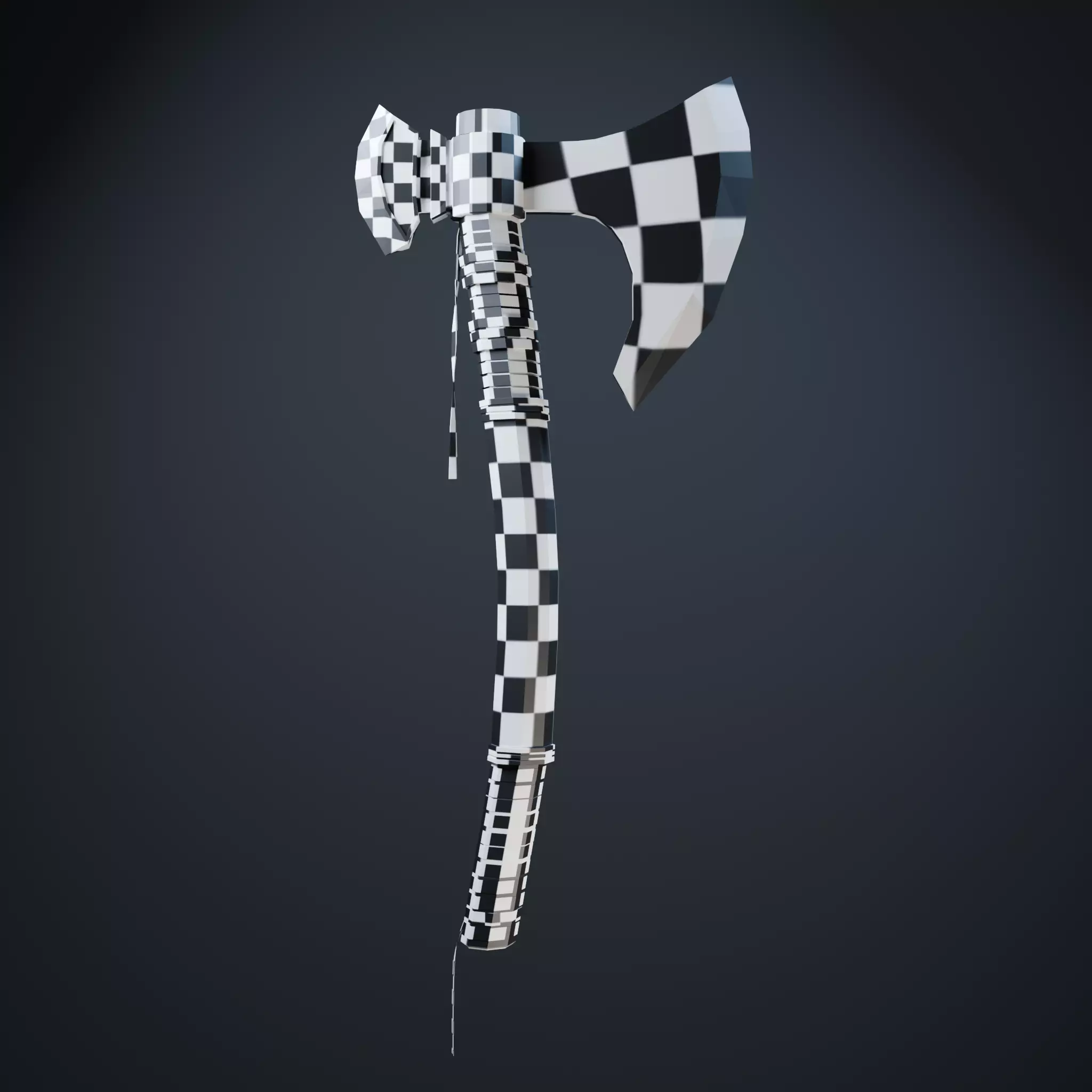 Battle Axe Low-poly 3D model_7