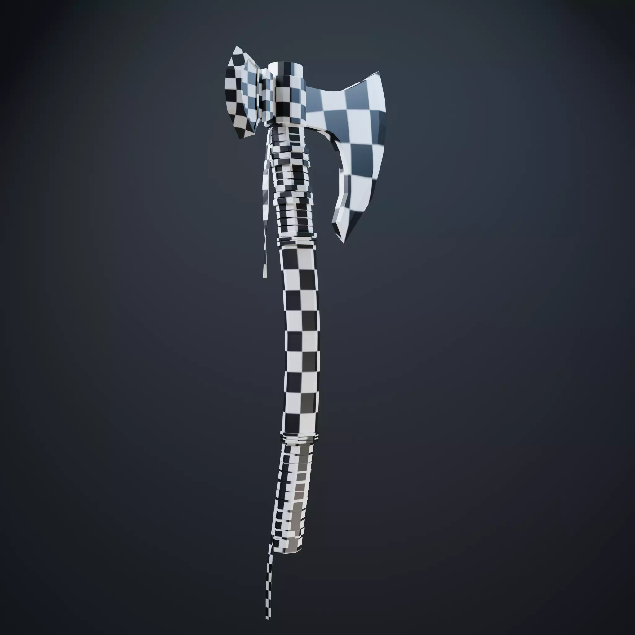 Battle Axe Low-poly 3D model_9