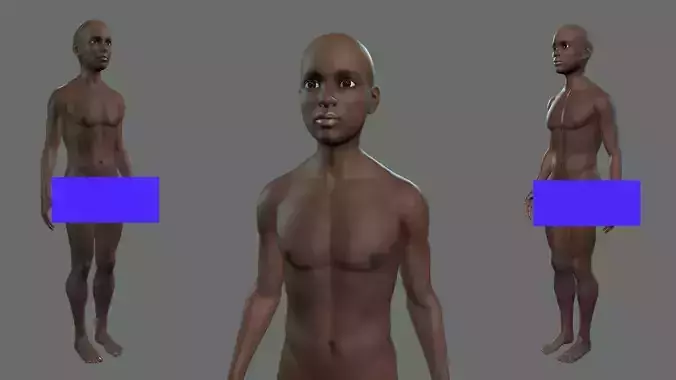 Realistic Rigged Man Character AA Game Ready 3D Model